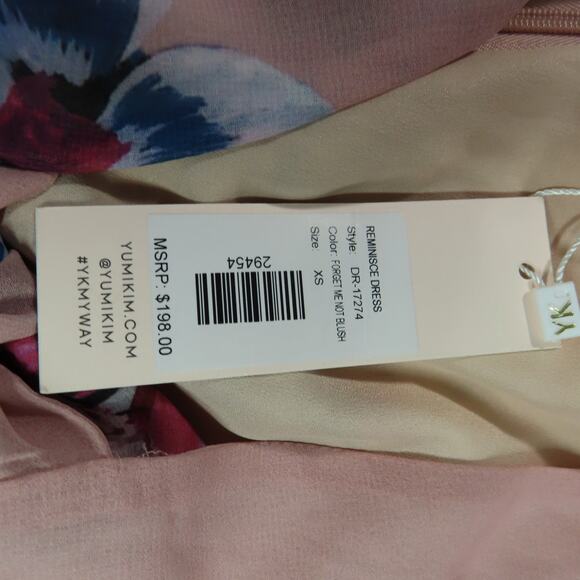 Yumi Kim Reminisce Midi Dress Forget Me Not Flush Keyhole Cut-Out Sz X-Small - Picture 6 of 11